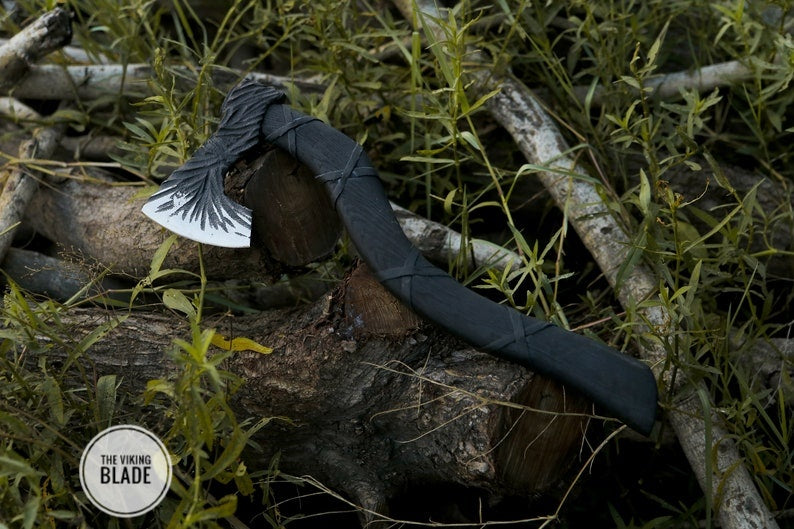 Custom Hand Forged Carbon Steel Viking Axe |The Viking Blade|