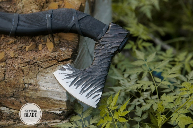 Custom Hand Forged Carbon Steel Viking Axe |The Viking Blade|