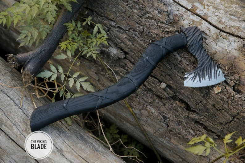 Custom Hand Forged Carbon Steel Viking Axe |The Viking Blade|