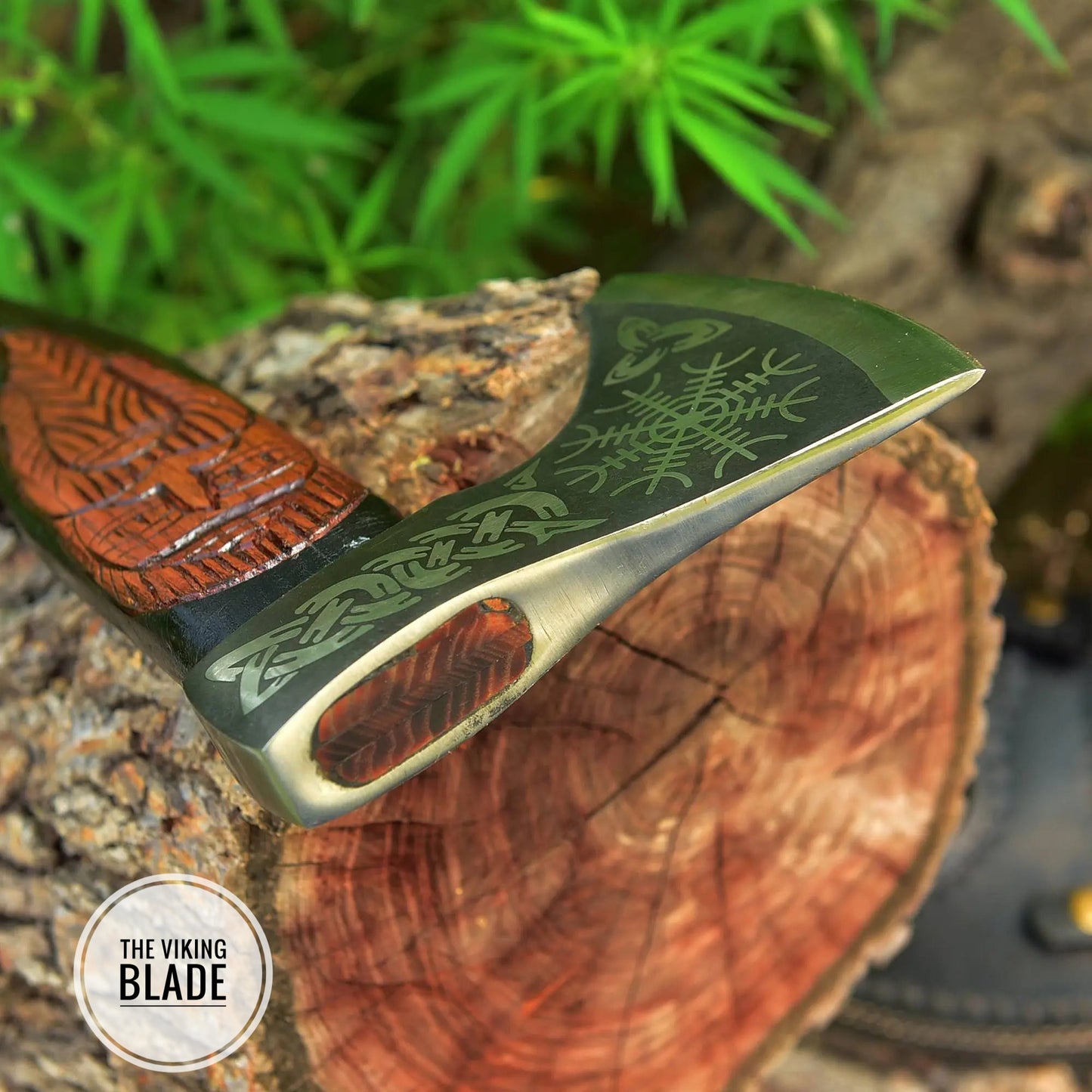 Custom Handmade Carbon Steel Viking Axe With Leather Sheath |The Viking Blade|