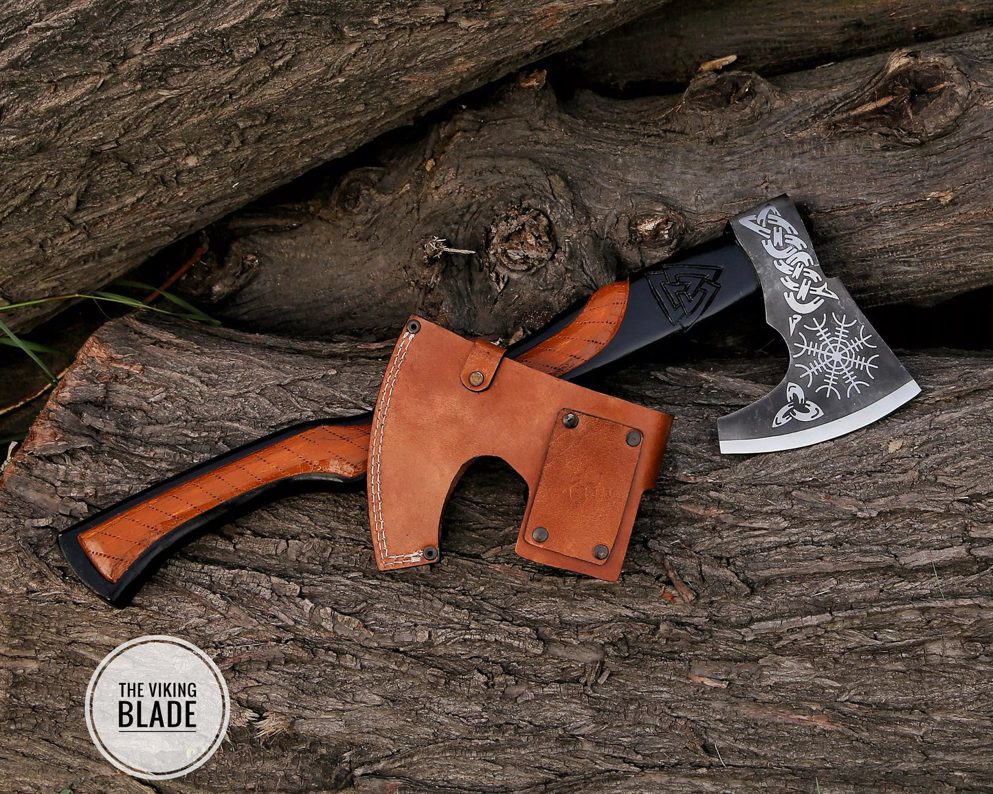 Custom Hand Forged Carbon Steel Vikings Axe With Leather Sheath |The Viking Blade|