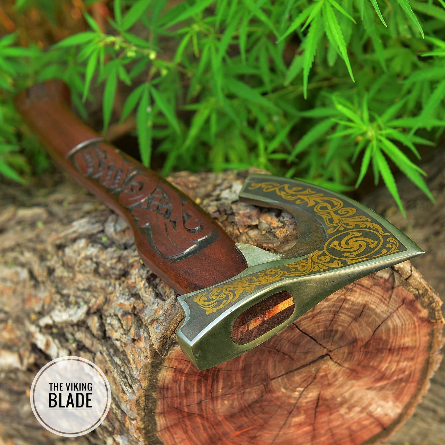 Custom Handmade Carbon Steel Viking Axe With Leather Sheath |The Viking Blade|