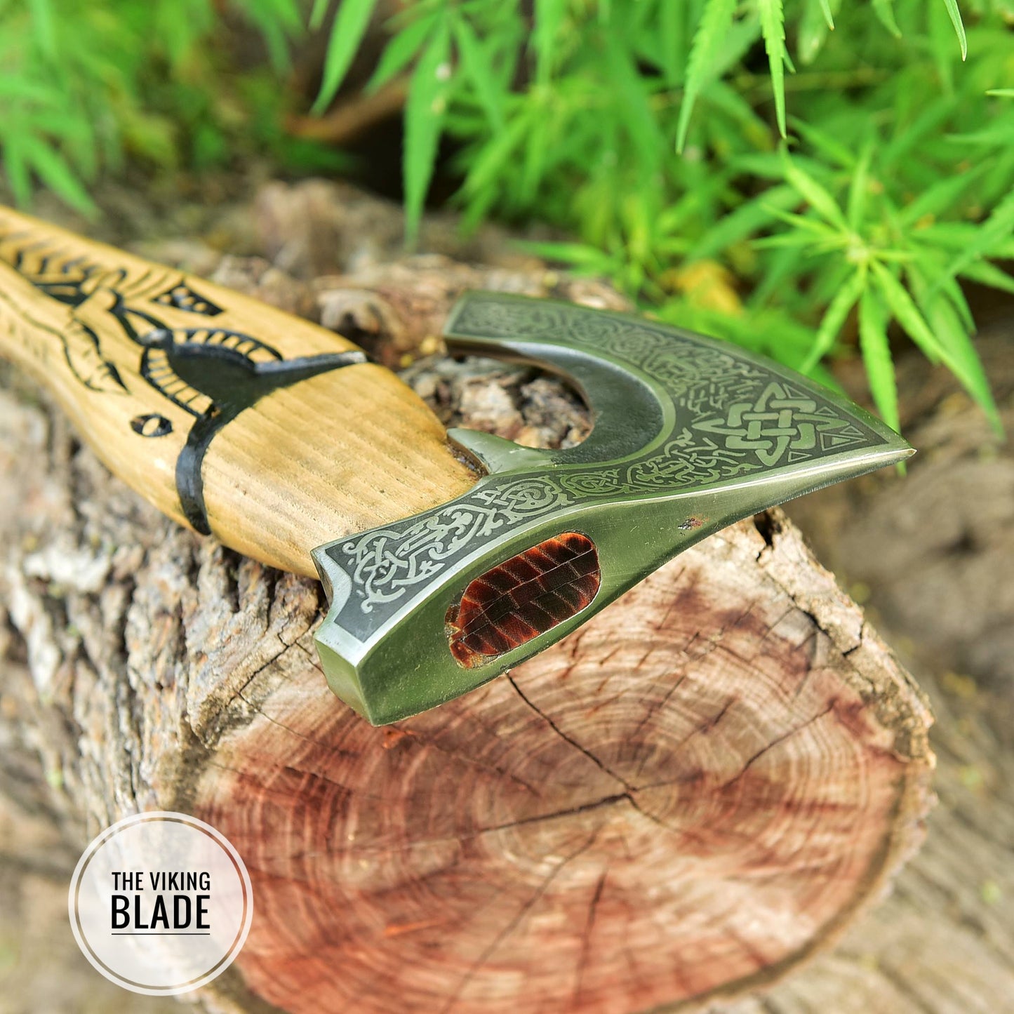 Custom Handmade Carbon Steel Viking Axe With Leather Sheath |The Viking Blade|
