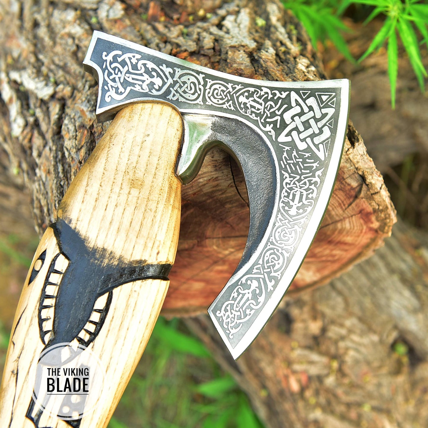 Custom Handmade Carbon Steel Viking Axe With Leather Sheath |The Viking Blade|