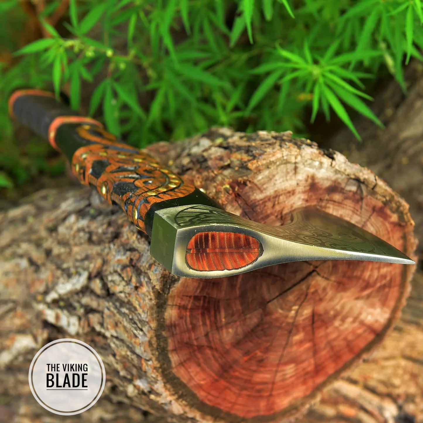 Custom Handmade Carbon Steel Viking Axe With Leather Sheath |The Viking Blade|