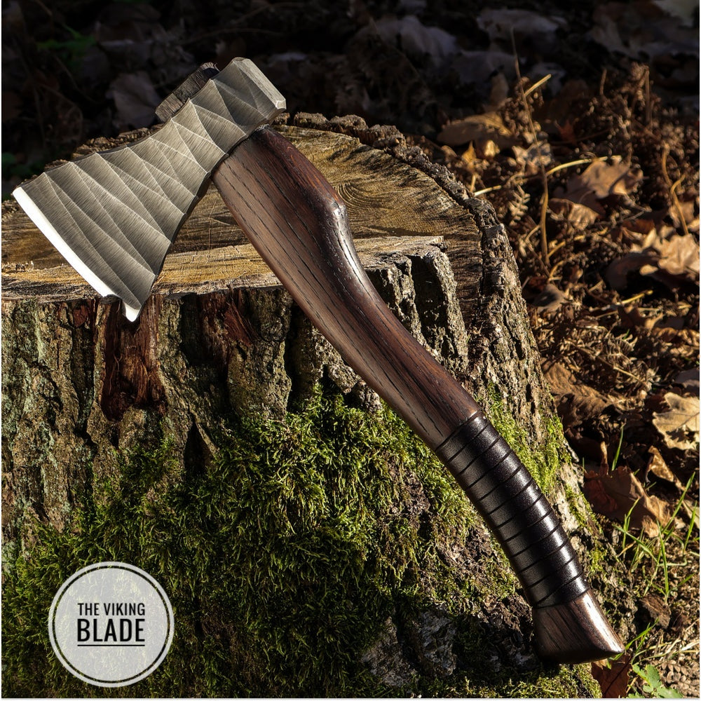 Custom Hand Forged Hatchet With Leather Sheath |The Viking Blade|