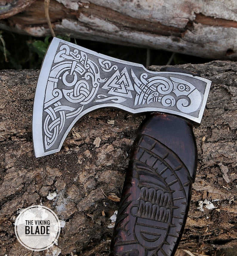 CUSTOM HANDMADE FORGED High Carbon STEEL Tomahawk hatchet AXE Comes With Genuine
Leather sheath |The Viking Blade|