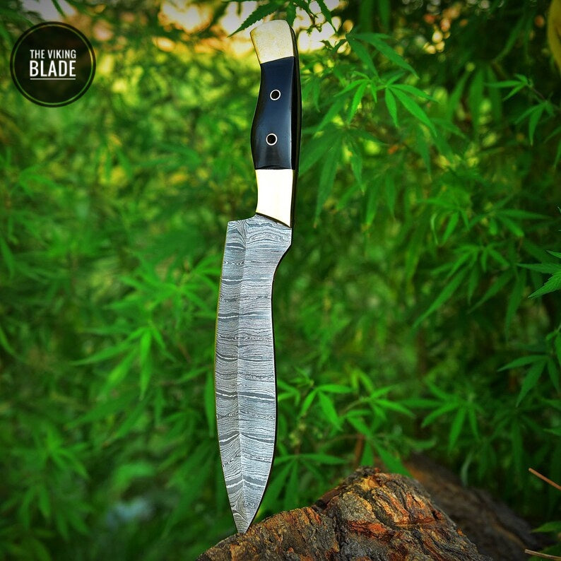 Custom Handmade Forged Damascus Steel Chef Knife KITCHEN BONING KNIFE