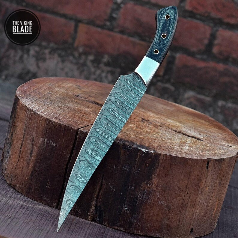 12”inch Chef Knife Japanese Kitchen Slicing VG10 Damascus Steel Cooking