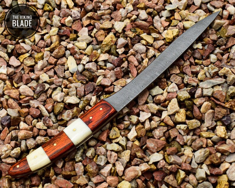 Special Gift Fillet Knife - 12" Beautiful Damascus Steel Handmade Fillet Knife