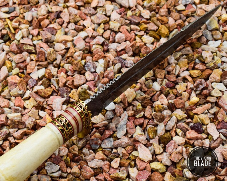 Handmade Damascus Steel Knife with Free Leather Sheath