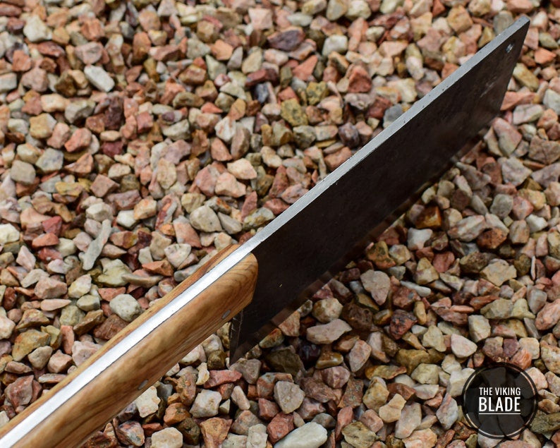 Original Hand Hammered Forged Kitchen Knife Cleaver - Serbian knife unique design High performance Free Leather sheath included