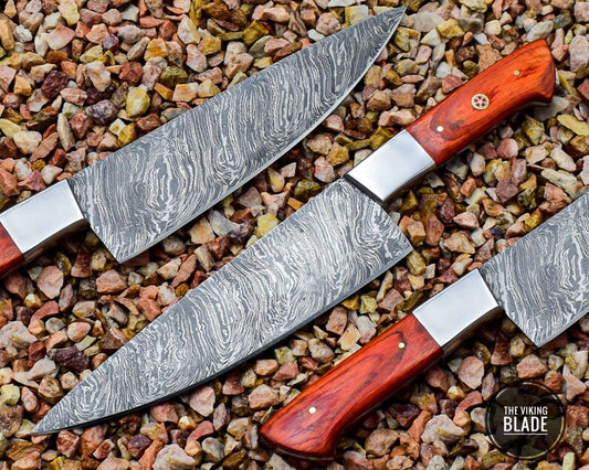 Custom Handmade Damascus Steel Chef Kitchen Knife