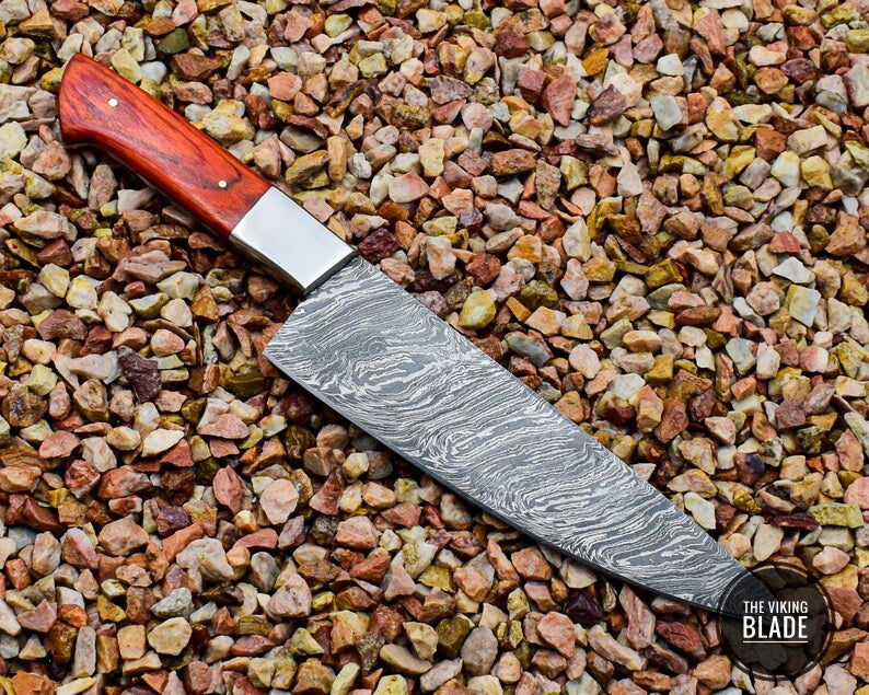 Custom Handmade Damascus Steel Chef Kitchen Knife
