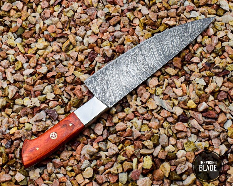 Custom Handmade Damascus Steel Chef Kitchen Knife