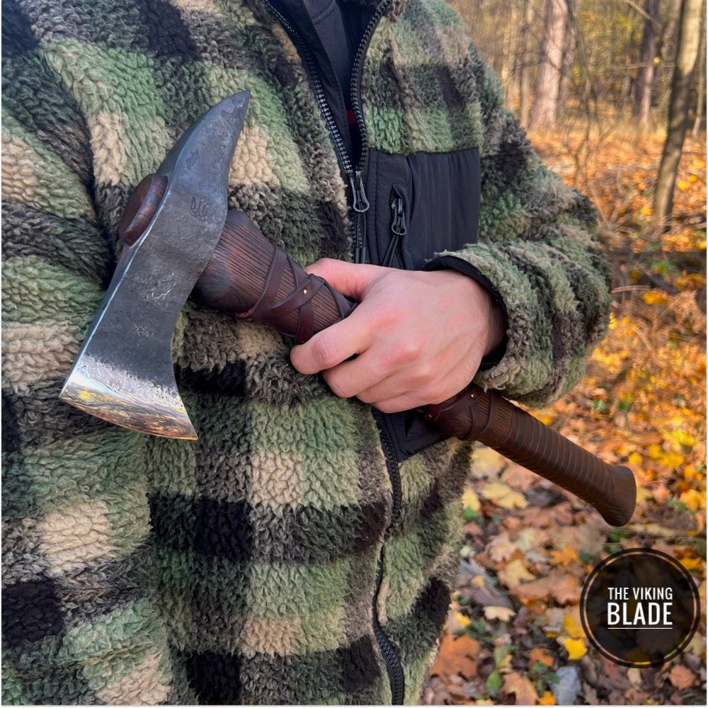 Hand-forged Gurons spike tomahawk