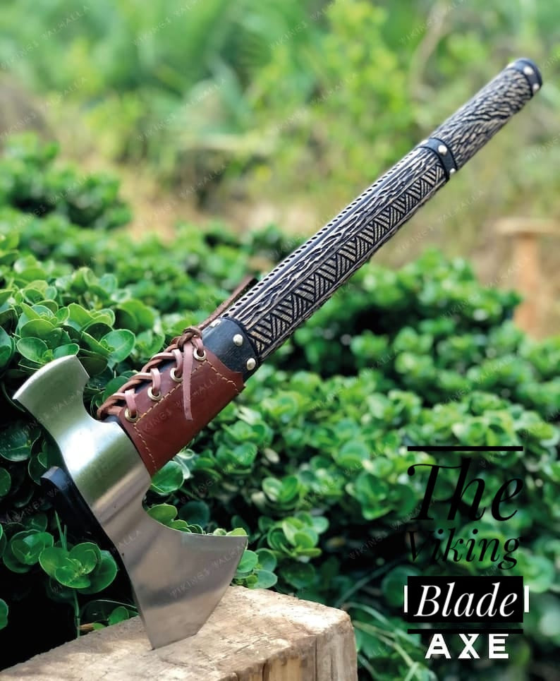 Handmade wooden Handle Viking Axe