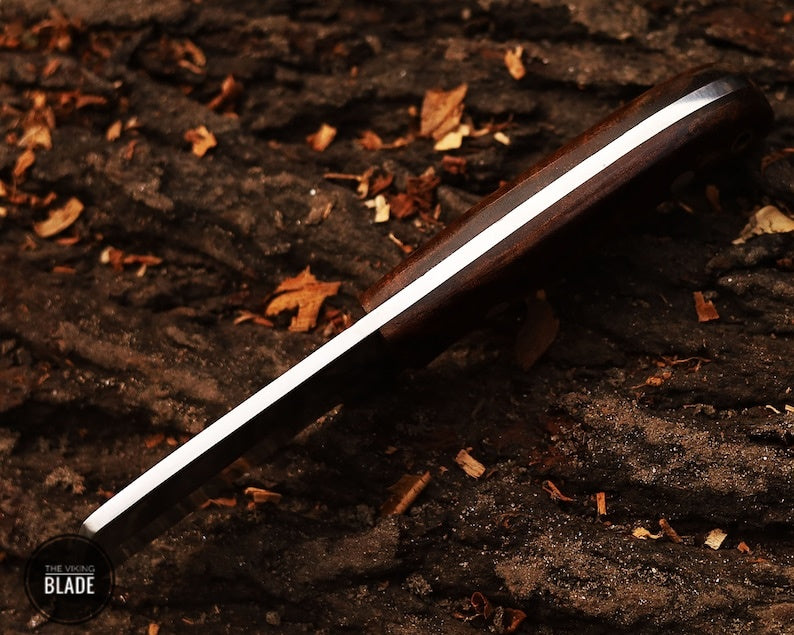Custom Handmade Stainless Steel Cowboy Bull Cutter Knife With Leather Sheath