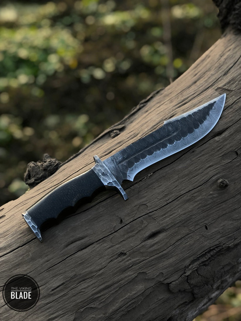 Custom handmade Damascus steel Bowie knife