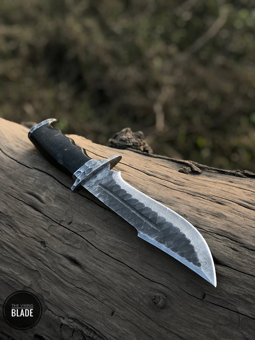 Custom handmade Damascus steel Bowie knife