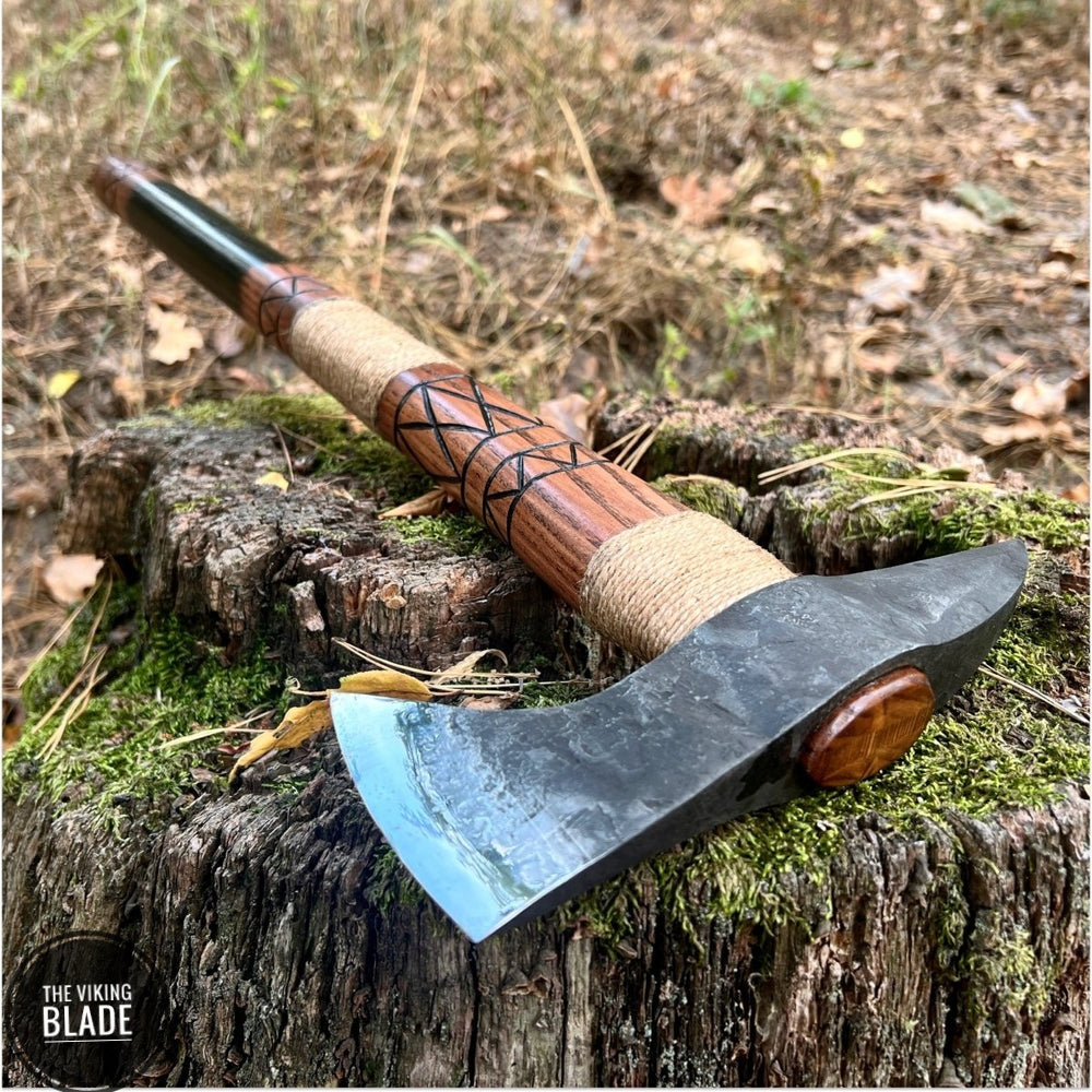 Hand-forged Gagegizhig tomahawk