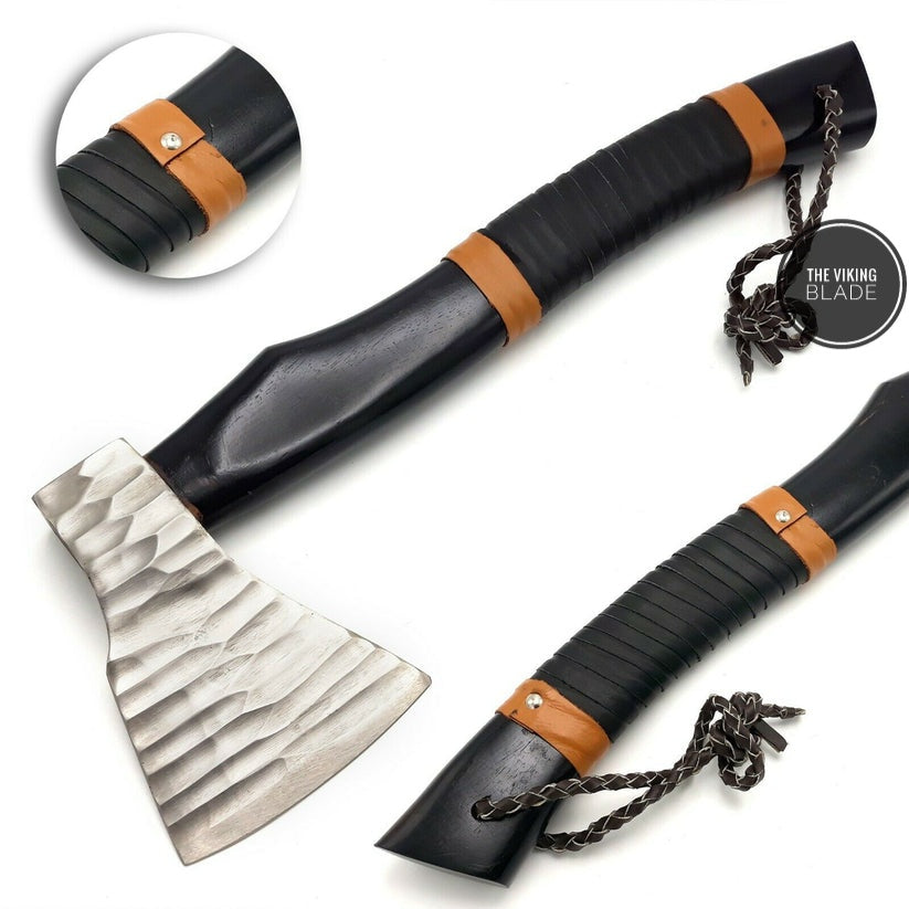 HAND FORGED Carbon Steel Viking Axe Throwing AXE PERSONALIZE GIFT FOR HIM