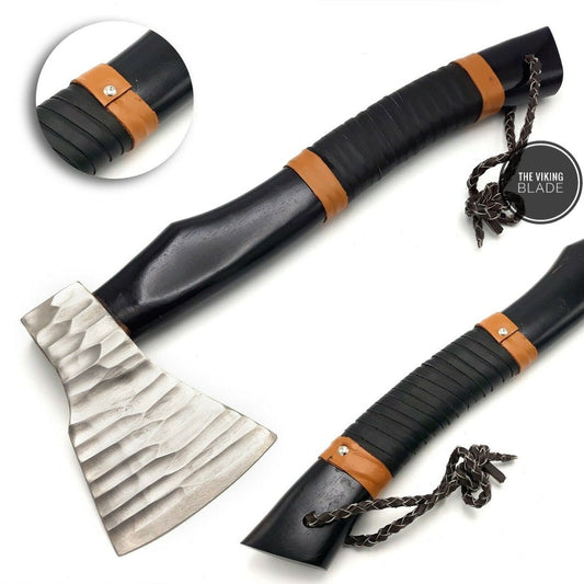 HAND FORGED Carbon Steel Viking Axe Throwing AXE PERSONALIZE GIFT FOR HIM