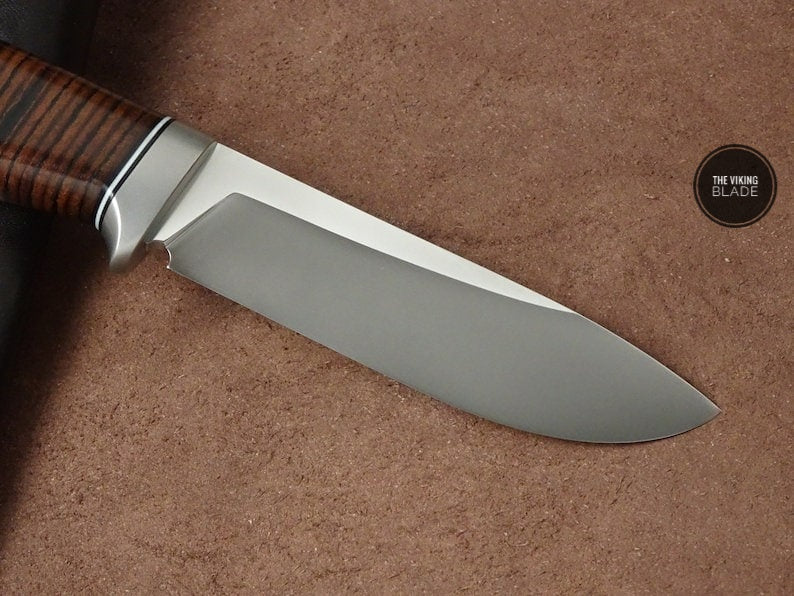 Stunning Handmade knife, leather handle, hunting knife, bushcraft knife