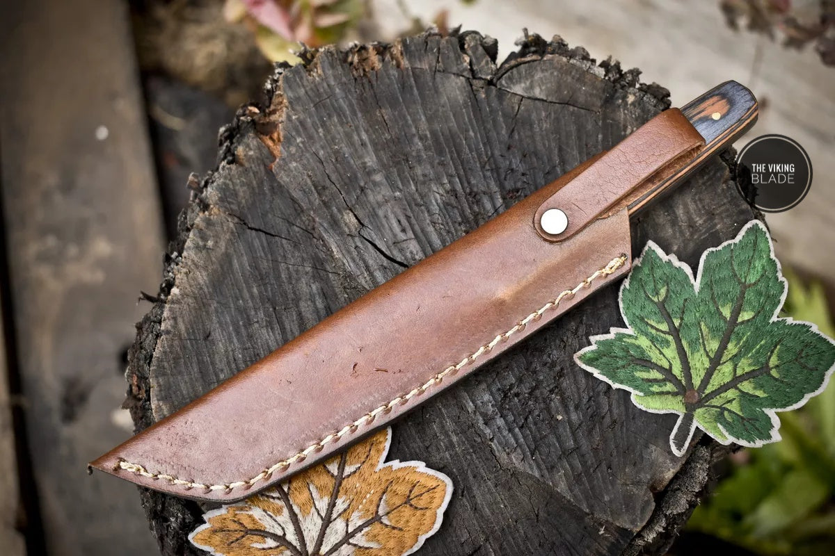 Forged Twist Damascus Tanto Knife Hard Wood Outdoor Gift Steel Bolster