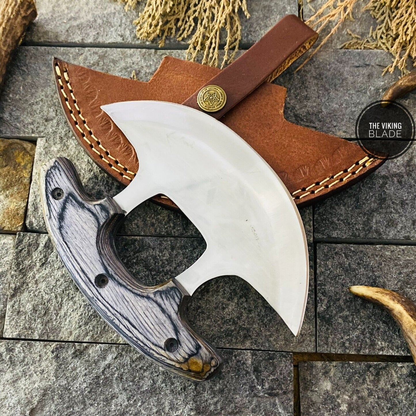6" Full Tang Ulu Fixed Blade Knife Hunting Knife Camping Knife Tactical W/Sheath