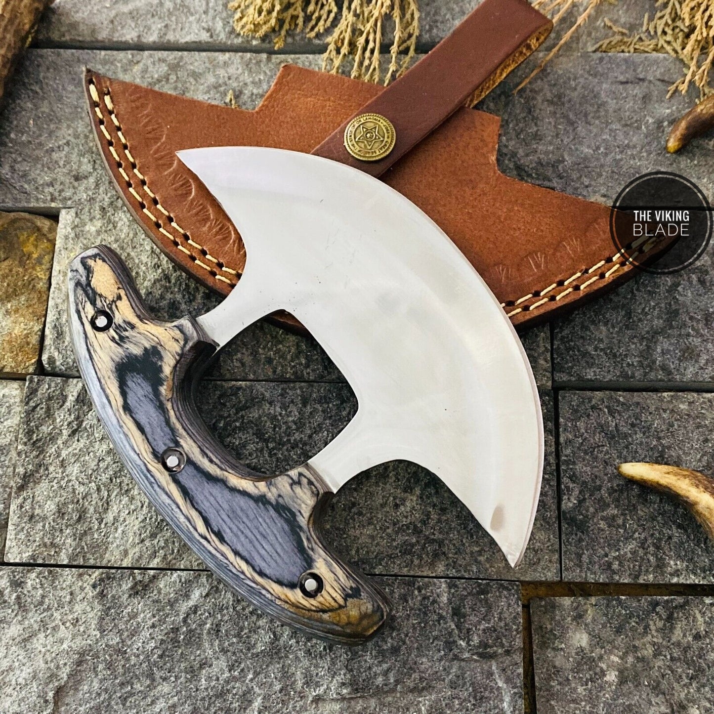 6" Full Tang Ulu Fixed Blade Knife Hunting Knife Camping Knife Tactical W/Sheath