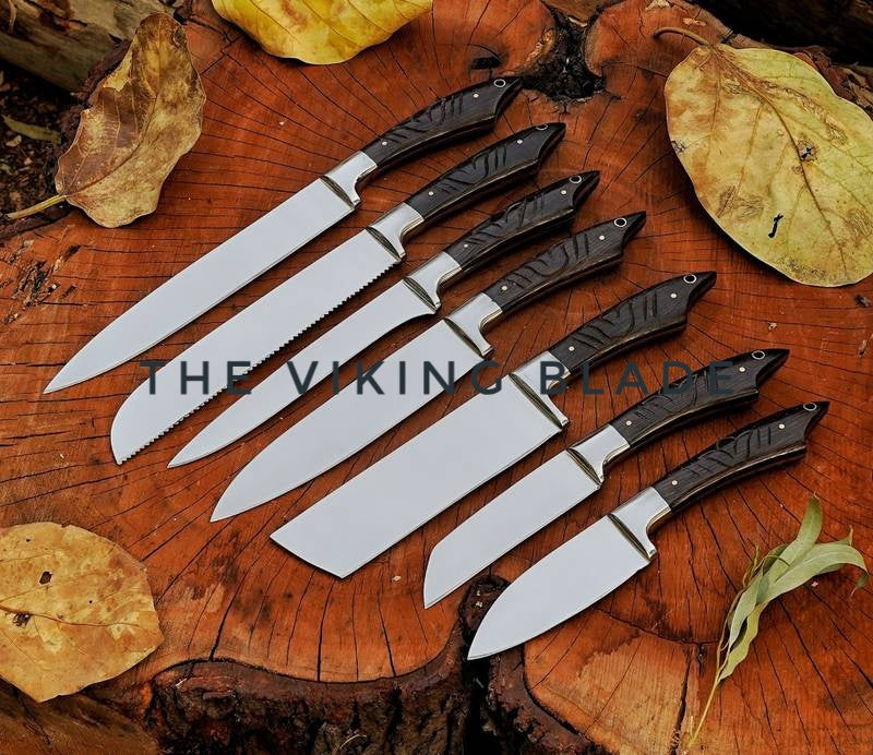 Custom Handmade J2 Steel Chef Set With Roll Kit