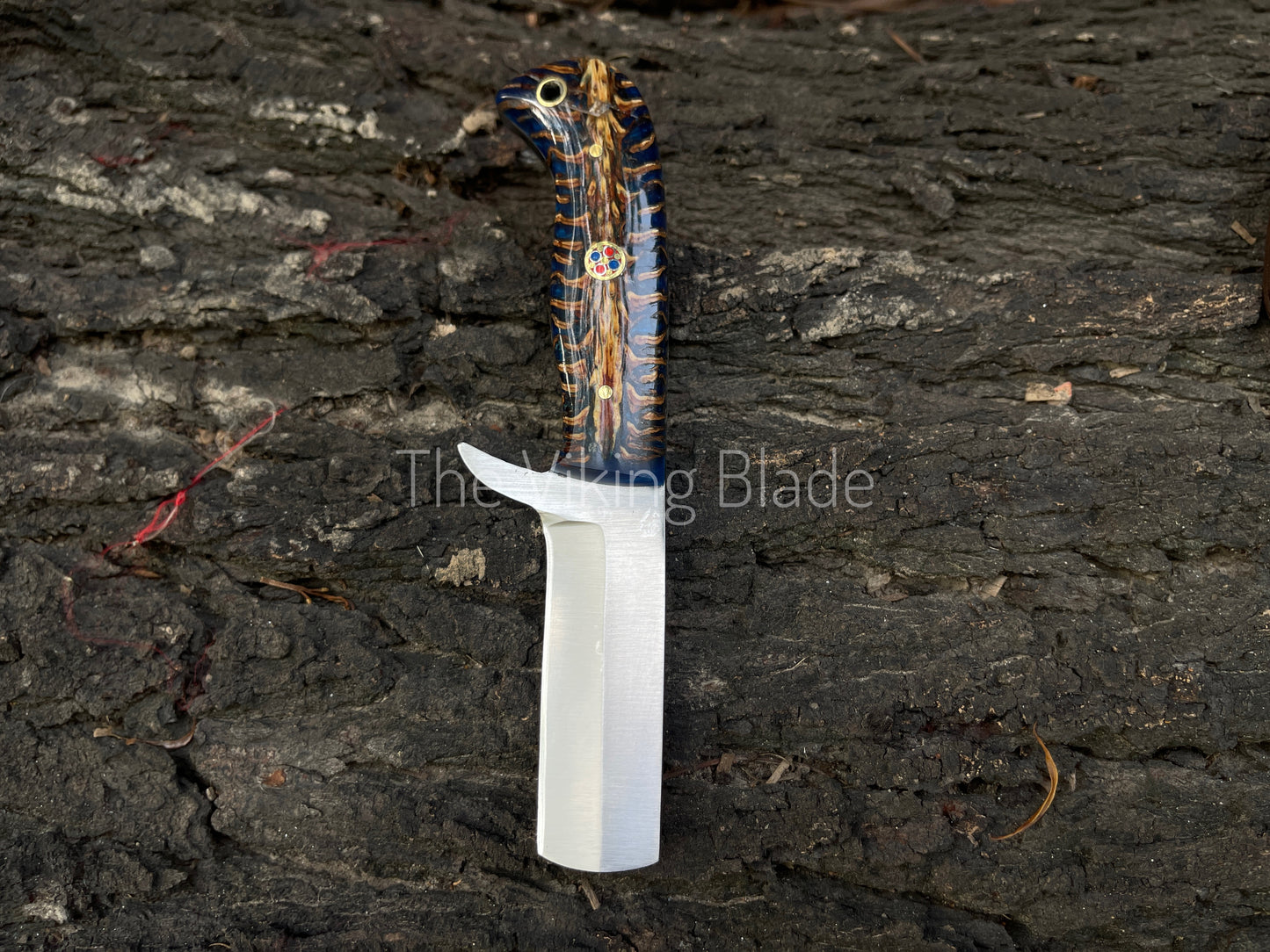 Custom Handmade D2 Steel Cowboy Bull Cutter Knife With Leather Sheath