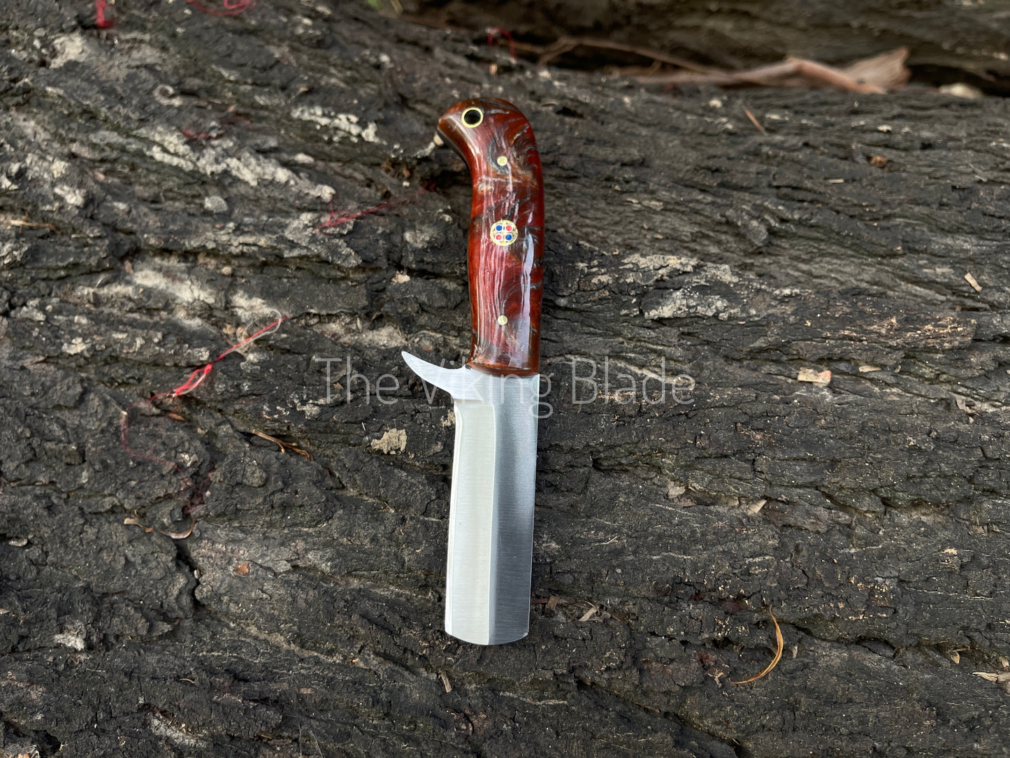Custom Handmade D2 Steel Cowboy Bull Cutter Knife With Leather Sheath