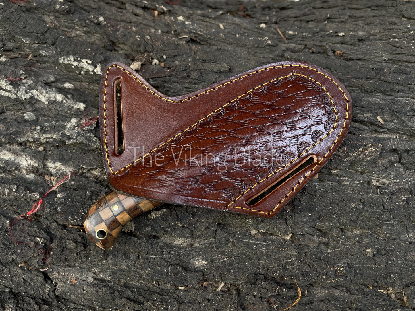 Custom Handmade D2 Steel Cowboy Bull Cutter Knife With Leather Sheath