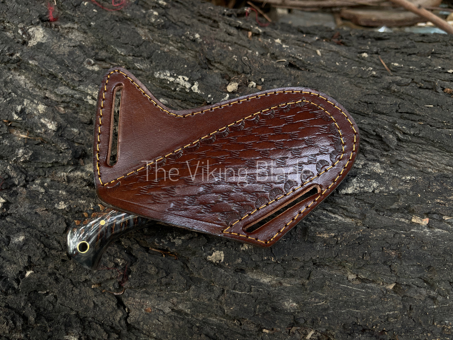 Custom Handmade D2 Steel Cowboy Bull Cutter Knife With Leather Sheath | The Viking Blade |