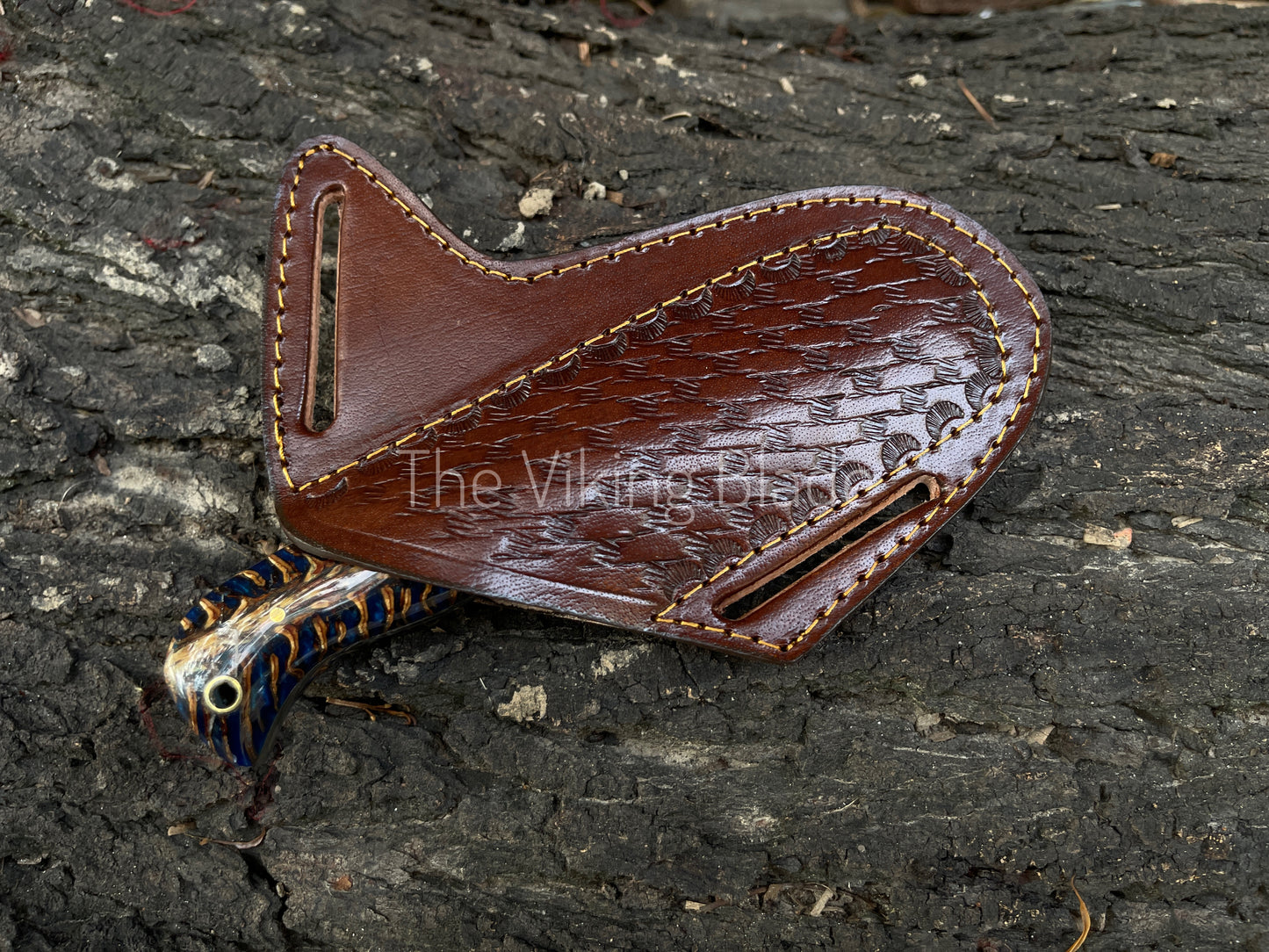 Custom Handmade D2 Steel Cowboy Bull Cutter Knife With Leather Sheath