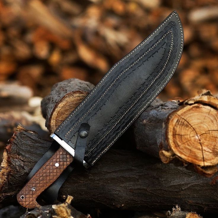 Custom Handmade Collins & Co. Bowie Knife with Full Tang D2 Steel Blade, Engraved Rosewood Handle With Leather Sheath