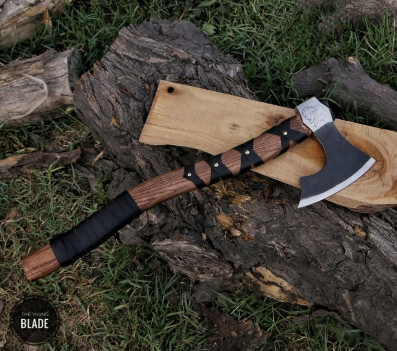 Handmade Carbon Steel Viking Axe | The Viking Blade |