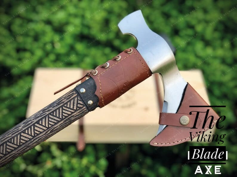 Handmade wooden Handle Viking Axe | The Viking Blade |