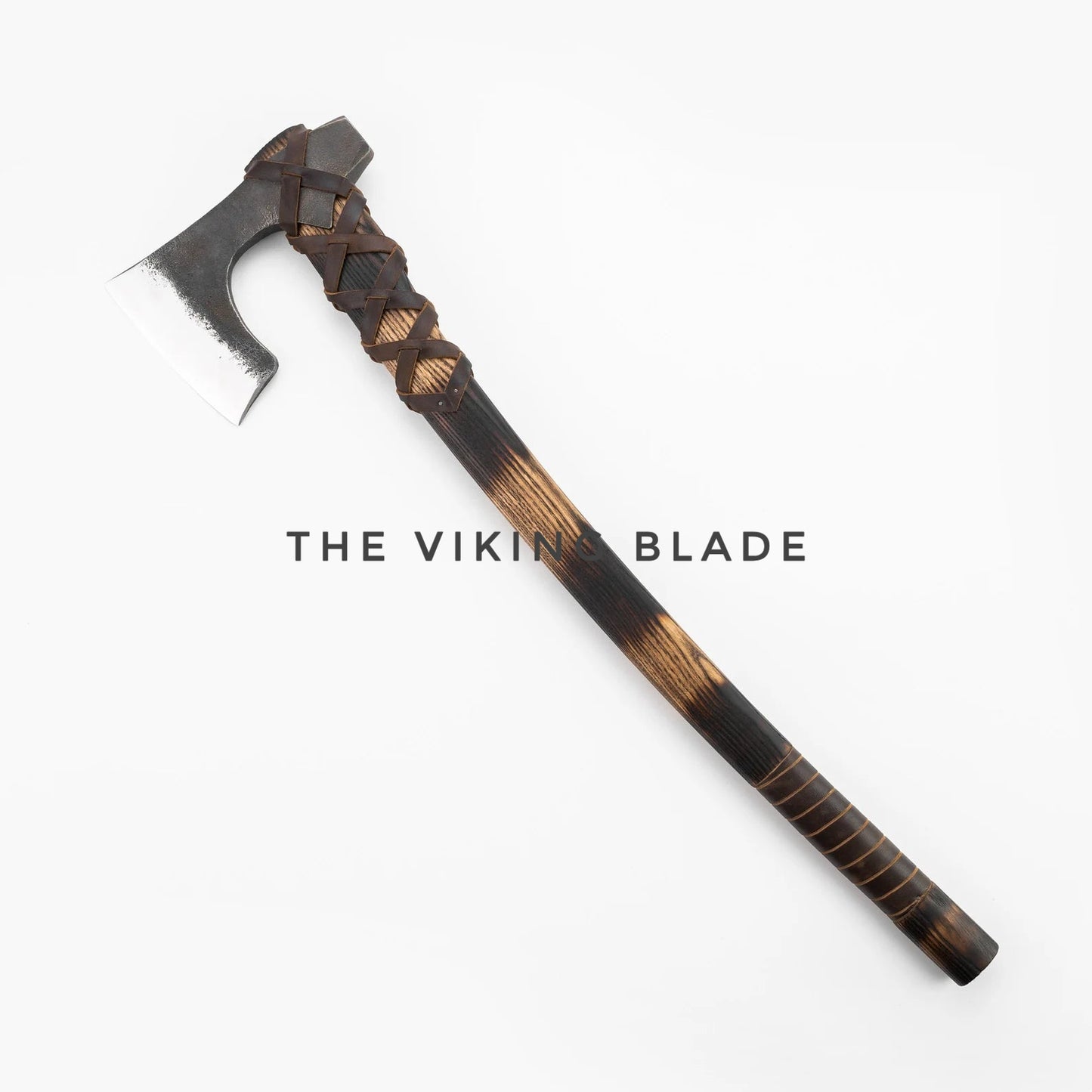 Decorative axe with 'The Viking Blade' text on a white background