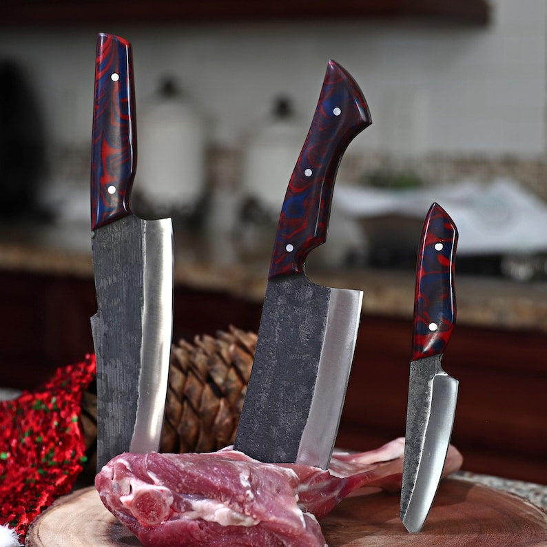 Oyshii Japanese Style Carbon Steel Kitchen Knife Set