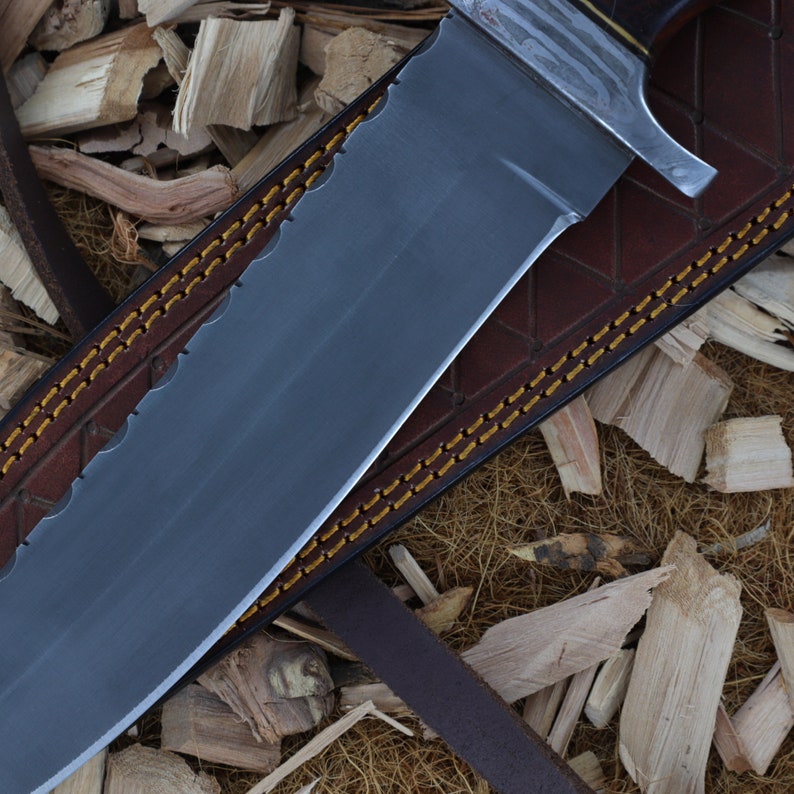 Hand Forged Hunting Knife | Universal Grip w/ Damascus Hilt Camping Hiking Fishing Outdoor Medium to Large Game J2 Blade