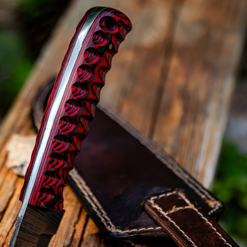 Full Tang Clip Point Hand Forged Bowie Rambo Knife Twisted Handle Hunting Fishing Camping Hiking