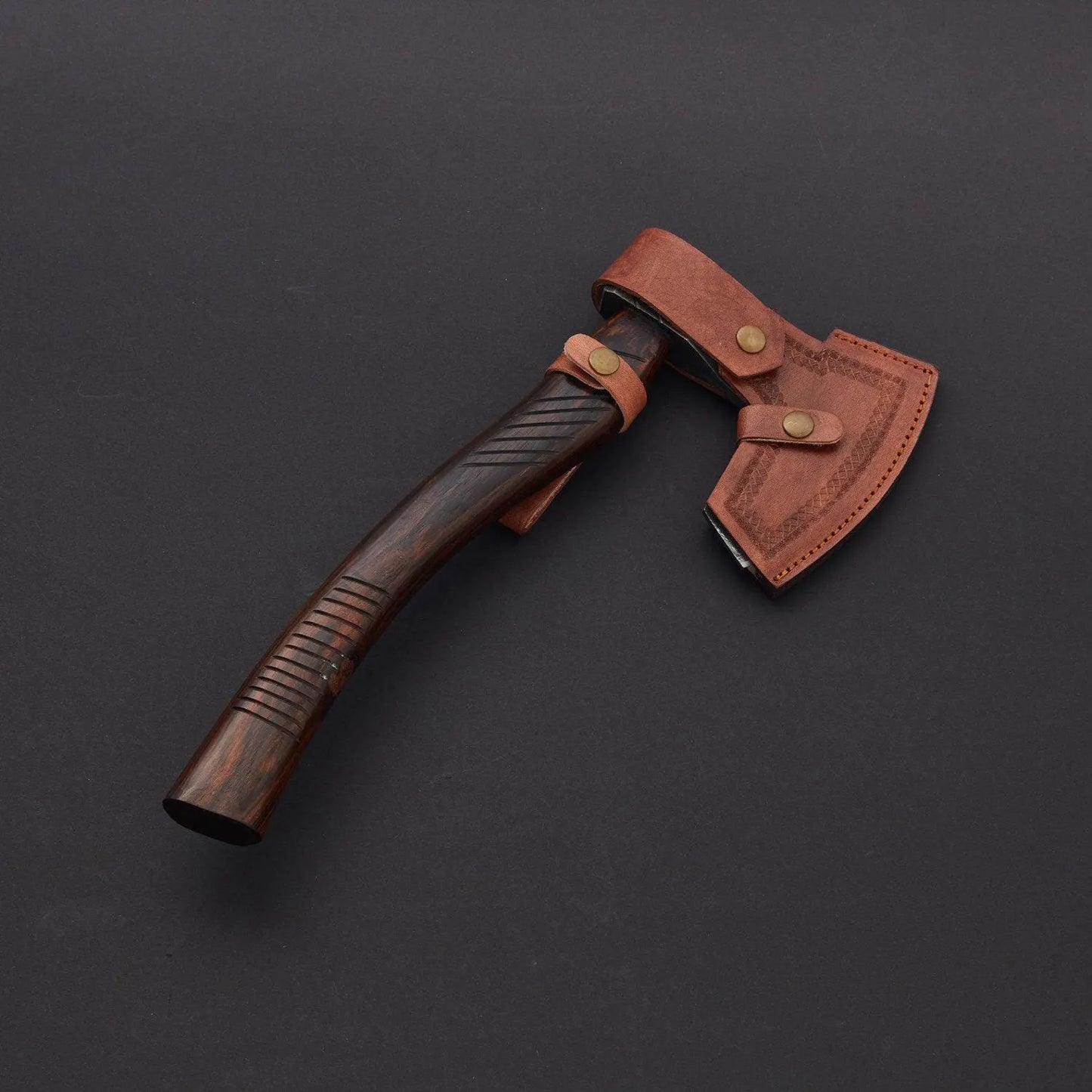 Handcrafted Damascus Steel Hatchet Camping Axe - Premium Wood Splitting Hatchet