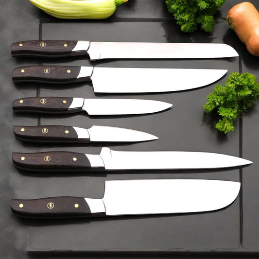 Handmade Premium Chef Set-440c Steel Kitchen Knife Set- Perfect Gift for Mother's day, Gift for Him/ Her
