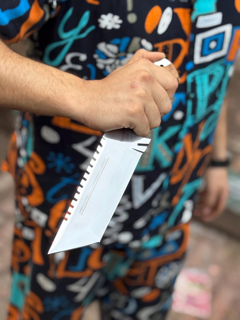 Heavy Duty Tactical Knife | Fixed Blade Hunting Knife with Sheath – Handmade Bushcraft Tool