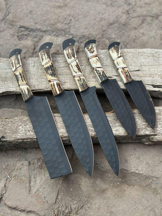 Luxury Handmade Chef Knives with Leather Roll Case