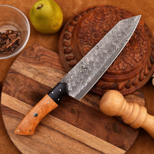 Handmade Made Chef Knife Kitchen Knives Damascus Steel Blade