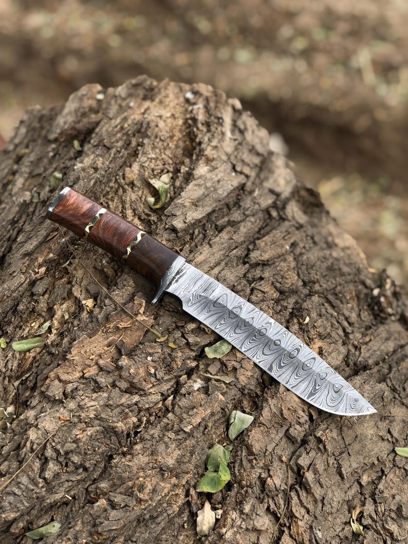 Custom Handmade Damascus Steel Hunting Knife